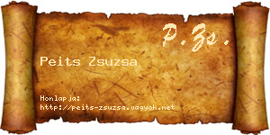 Peits Zsuzsa névjegykártya